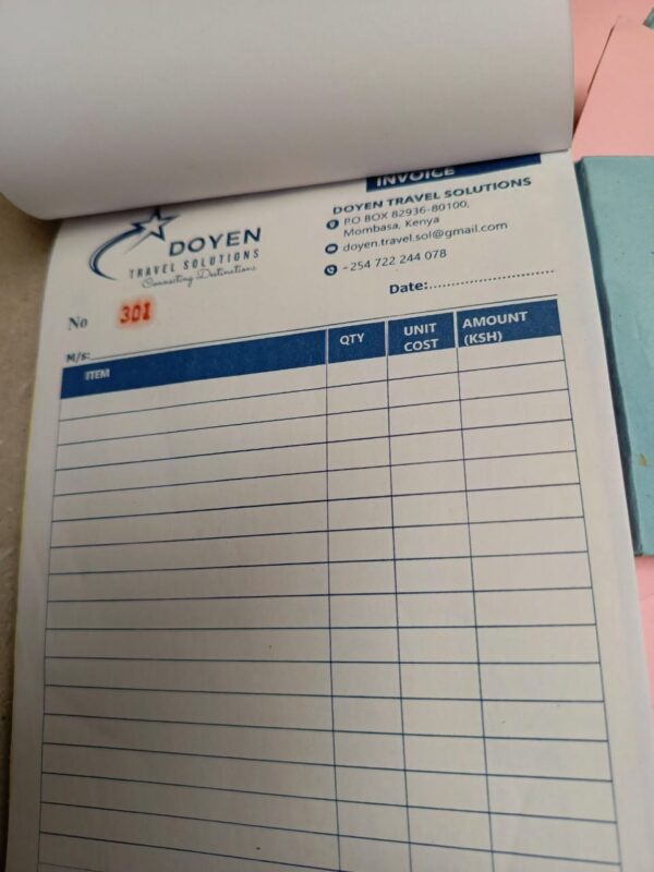 Custom Branded Receipts, Invoices & Delivery Books